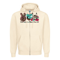 Sandshell peace love maine coon cat Zipper Hoodie - LillyAllenDesigns
