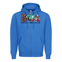 True Royal peace love maine coon cat Zipper Hoodie - LillyAllenDesigns