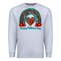 Heather Grey happy mother's day rainbow Premium Sweatshirt - Artiststas