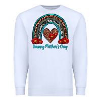White happy mother's day rainbow Premium Sweatshirt - Artiststas