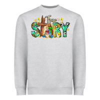 Heather Grey True Story Heavyweight Sweatshirt - CowhideDigitalArt