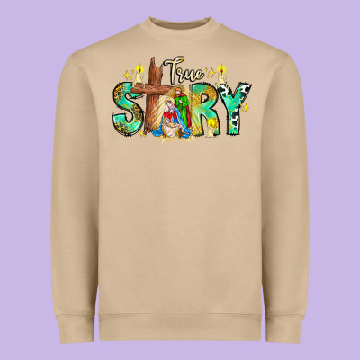 True Story Heavyweight Sweatshirt Designed By Cowhidedigitalart