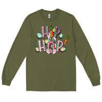 Army Green Hip hop Easter Long Sleeve Tee - CowGirlArtShop