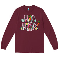 Burgundy Hip hop Easter Long Sleeve Tee - CowGirlArtShop