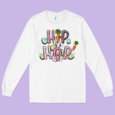 Hip Hop Easter Long Sleeve Tee Designed By Cowgirlartshop