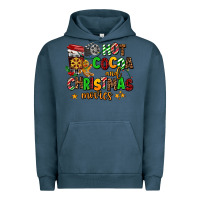 Pigment Midnight Navy hot cocoa and christmas movies Urban Hoodie - AdoDesignShop