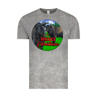 Cloud Rock Black Angus Cattle and Bull Merry Christmas Vintage Tee - RanaPortraitStore