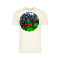 Black Angus Cattle And Bull Merry Christmas Vintage Tee | Teevron