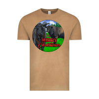 Vintage Camel Black Angus Cattle and Bull Merry Christmas Vintage Tee - RanaPortraitStore