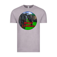 Vintage Zinc Black Angus Cattle and Bull Merry Christmas Vintage Tee - RanaPortraitStore