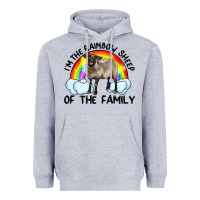 Heather Grey i'm the rainbow sheep of the family suffolk sheep black face sheep Heavyweight Hoodie - Artiststas
