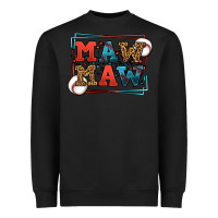 Black Baseball mawmaw leopard frame Heavyweight Sweatshirt - LillyAllenDesigns