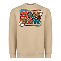 Baseball Mawmaw Leopard Frame Heavyweight Sweatshirt | Teevron
