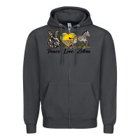 Smoke peace love zebra Zipper Hoodie - LillyAllenDesigns