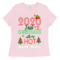 Bubblegum Pink 2020 First Christmas With My Hot New Wife Ladies Tee - Bettercallsaul