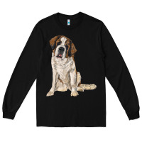 Black saint bernard Long Sleeve Tee - RanaPortraitStore