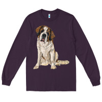Plum saint bernard Long Sleeve Tee - RanaPortraitStore