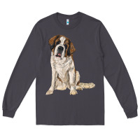 Smoke saint bernard Long Sleeve Tee - RanaPortraitStore
