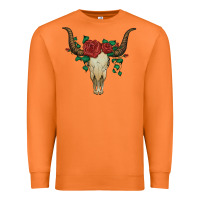 Carrot bull skull with roses Premium Sweatshirt - Artiststas