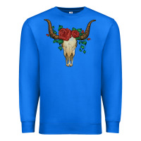 True Royal bull skull with roses Premium Sweatshirt - Artiststas