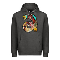 Charcoal Heather farm life alphabet lowercase letters a Premium Hoodie - BundleAndBundleShop