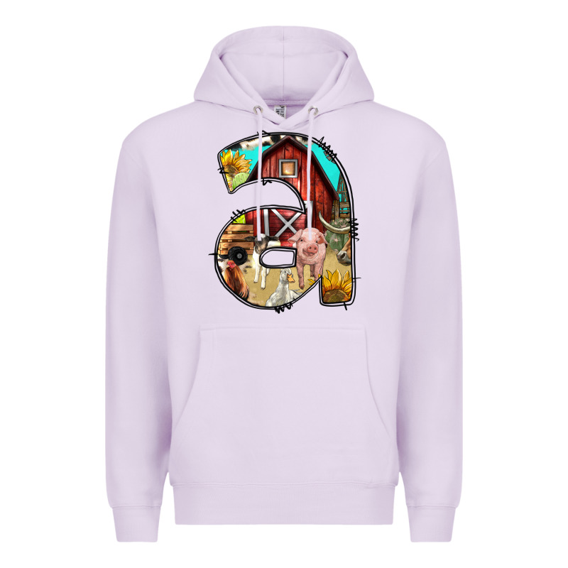 Farm Life Alphabet Lowercase Letters A Premium Hoodie by BundleAndBundleShop | Teevron