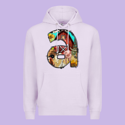 Farm Life Alphabet Lowercase Letters A Premium Hoodie Designed By Bundleandbundleshop