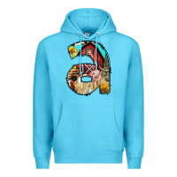 Ocean Blue farm life alphabet lowercase letters a Premium Hoodie - BundleAndBundleShop