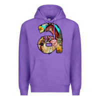 Purple farm life alphabet lowercase letters a Premium Hoodie - BundleAndBundleShop