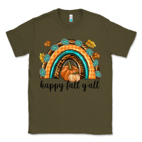Army Green Happy Fall Y'all Classic Tee - texasbilliewilder
