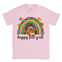 Bubblegum Pink Happy Fall Y'all Classic Tee - texasbilliewilder