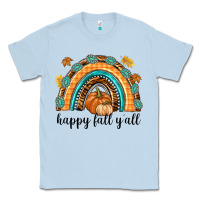 Dusty Blue Happy Fall Y'all Classic Tee - texasbilliewilder