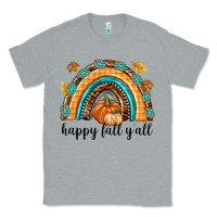 Heather Grey Happy Fall Y'all Classic Tee - texasbilliewilder