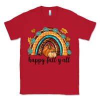 Red Happy Fall Y'all Classic Tee - texasbilliewilder