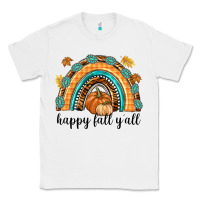 White Happy Fall Y'all Classic Tee - texasbilliewilder