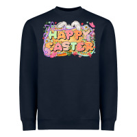 Navy Happy Easter Heavyweight Sweatshirt - LillyAllenDesigns