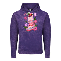 Cloud Purple pink christmas socks Vintage Hoodie - CowGirlArtShop