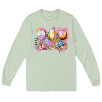 Matcha Easter wine glasses  Easter Day Long Sleeve Tee - CowGirlArtShop