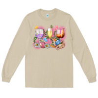 Mushroom Easter wine glasses  Easter Day Long Sleeve Tee - CowGirlArtShop