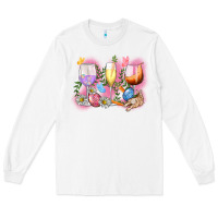 White Easter wine glasses  Easter Day Long Sleeve Tee - CowGirlArtShop