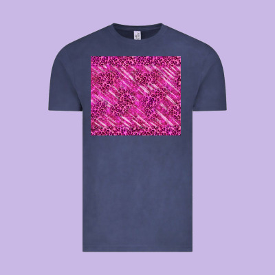 Pink Glitter With Leopard Pattern Vintage Tee Designed By Tumblerdesignbyshophia