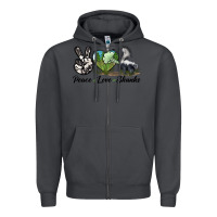 Smoke Peace Love Skunks Zipper Hoodie - LillyAllenDesigns