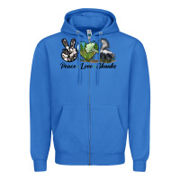 True Royal Peace Love Skunks Zipper Hoodie - LillyAllenDesigns
