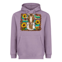 Lavender goat daisy sunflowers leopard serape glitter Heavyweight Hoodie - Artiststas