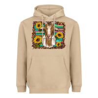Mushroom goat daisy sunflowers leopard serape glitter Heavyweight Hoodie - Artiststas