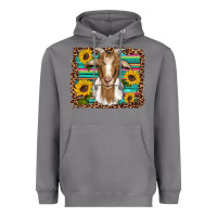 Storm goat daisy sunflowers leopard serape glitter Heavyweight Hoodie - Artiststas
