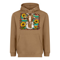 Toasted Coconut goat daisy sunflowers leopard serape glitter Heavyweight Hoodie - Artiststas