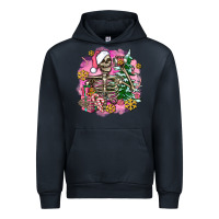 Navy pink coffee gifts christmas skeleton coffee Urban Hoodie - AdoDesignShop