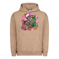 Pigment Burro pink coffee gifts christmas skeleton coffee Urban Hoodie - AdoDesignShop