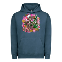 Pigment Midnight Navy pink coffee gifts christmas skeleton coffee Urban Hoodie - AdoDesignShop